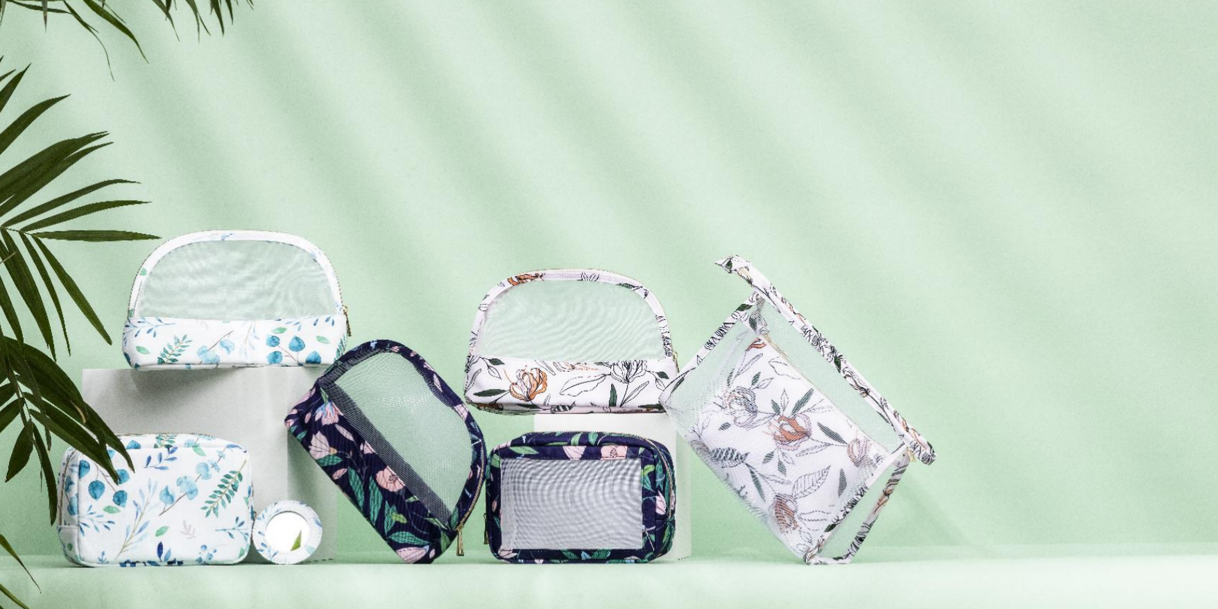 Existing style semi-custom OEM route for beauty bag program