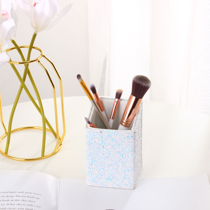 BRP033 PU Glitter Makeup Brush Holder