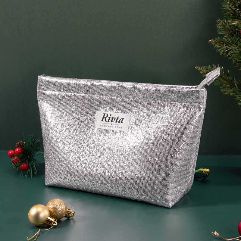 CBO093 PU Leather Glitter Makeup Bag