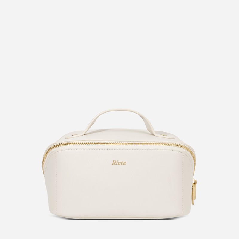 PU leather vanity train case route for beauty retail gift set review
