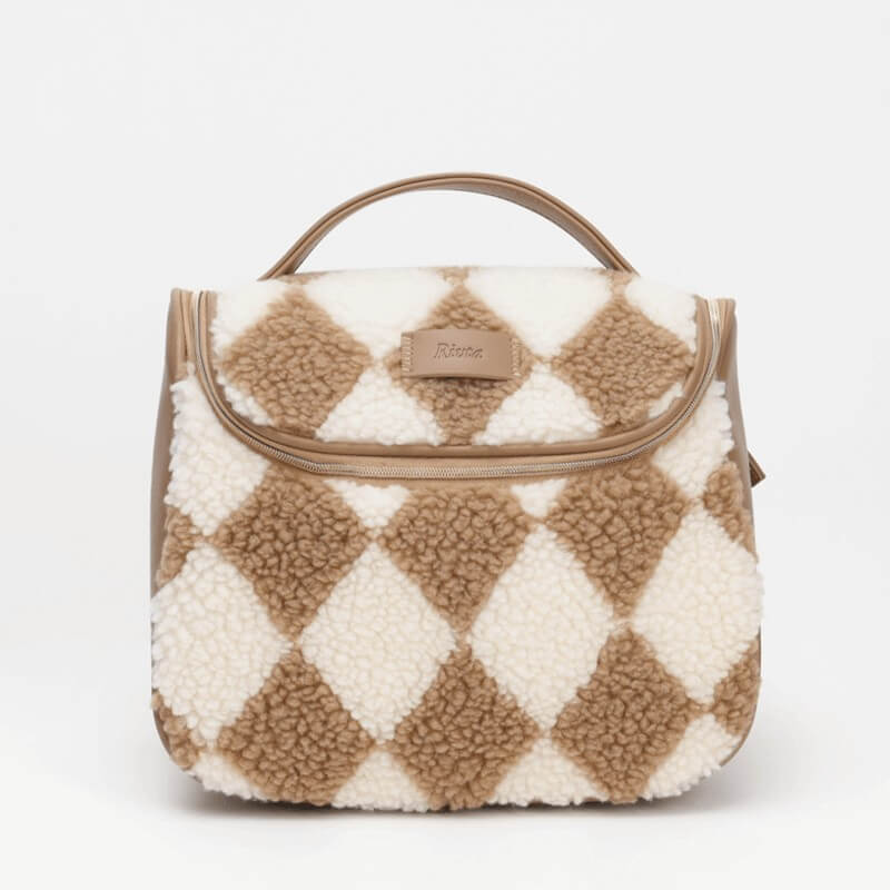 Teddy vanity bag route where fabric handfeel and lining need approval
