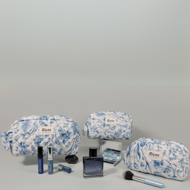 Cotton Gauze Cosmetic Bag Set