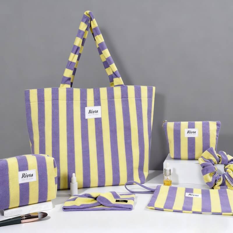 Cotton Towel Cosmetic Bag Set