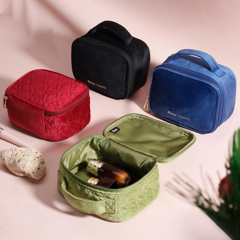 Velvet Satin makeup pouch