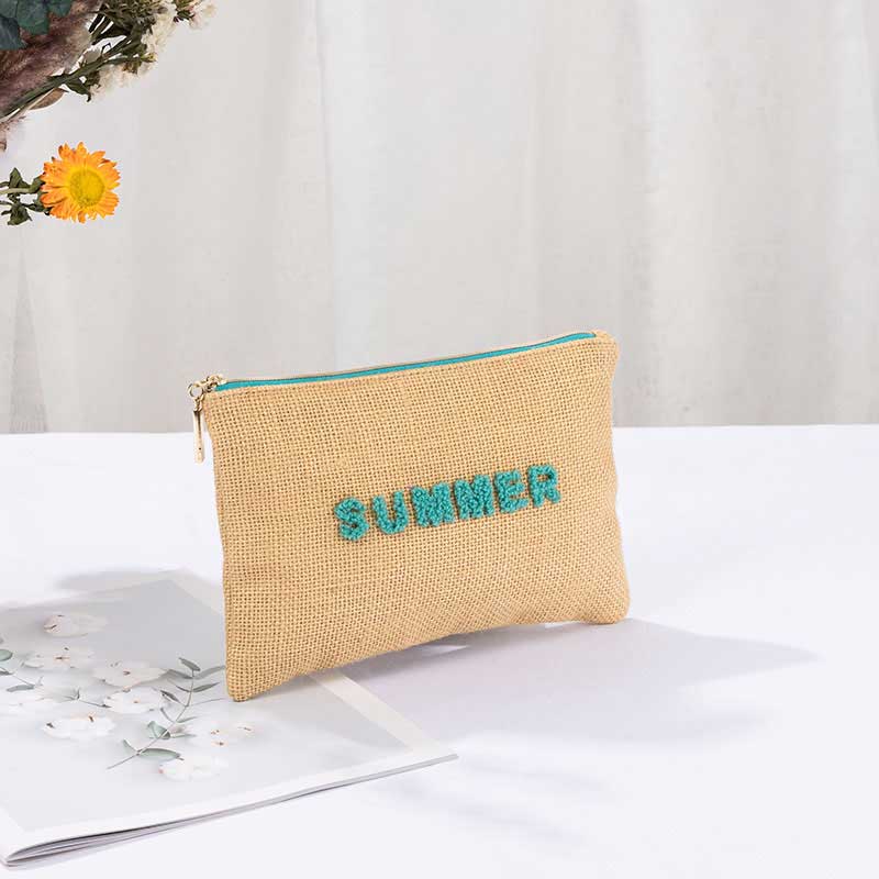 CBJ025 Jute makeup bag