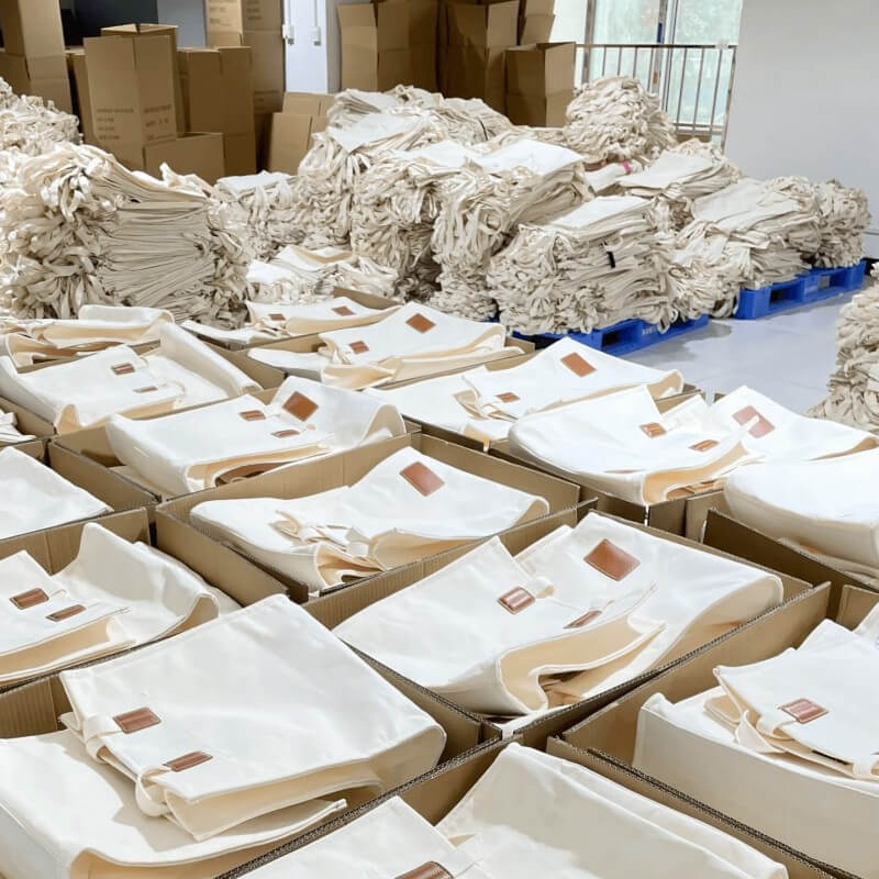 Wholesale production of custom Recycled PET canvas tote bags