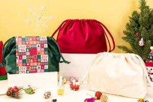 A collection of high-quality private label makeup bags in various sustainable materials