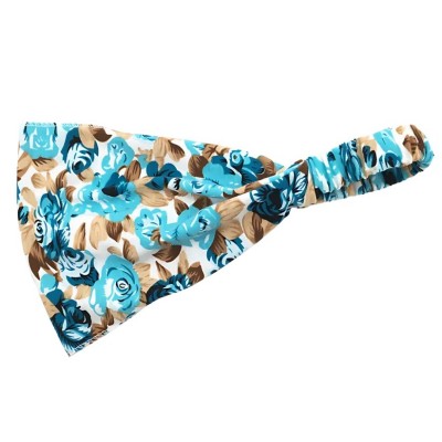 Breites Stirnband mit Boho-Blumendruck