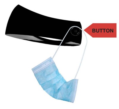 Knopf-Stirnband für Masken
