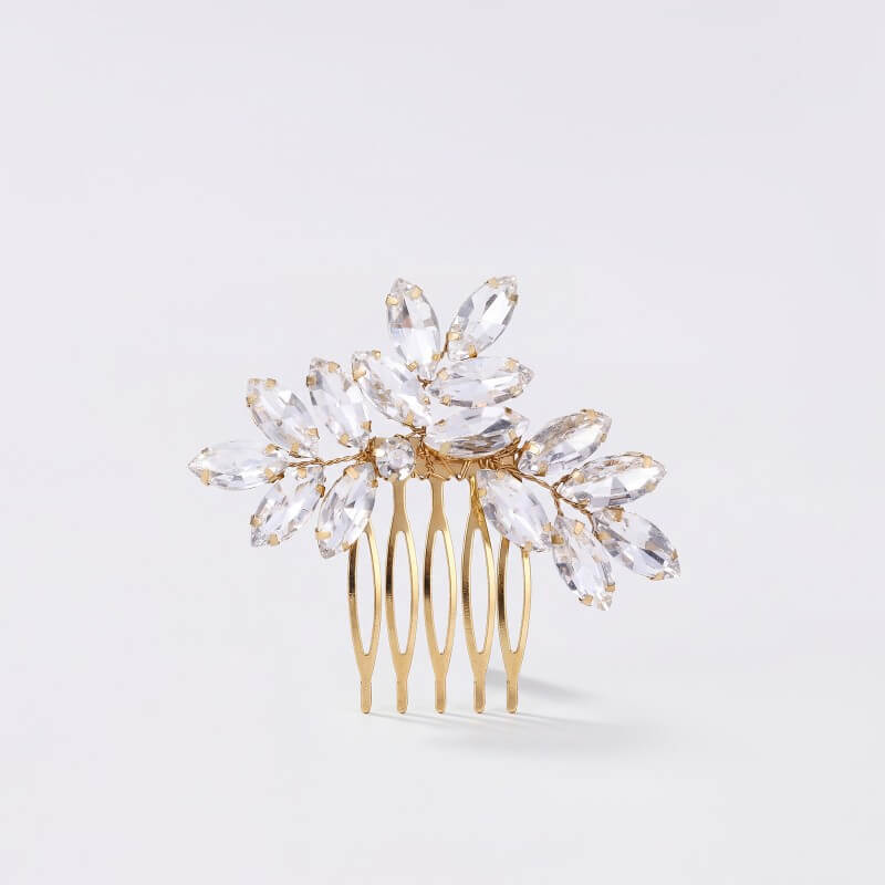 Austrian Crystal Floral Side Comb