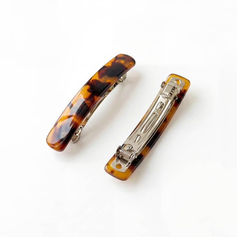 Classic Tortoise Rectangle Barrette
