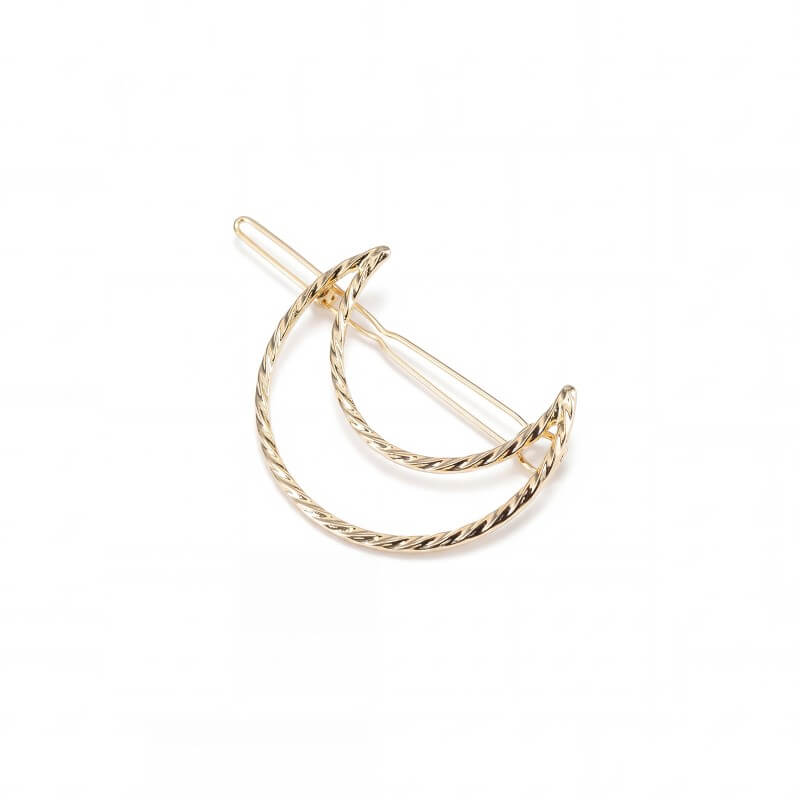 Gold Geometric Hollow Barrette