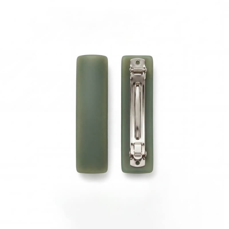 Matte Finish Olive Green Barrette