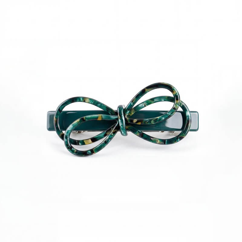 Double Layer Acetate Bow Barrette