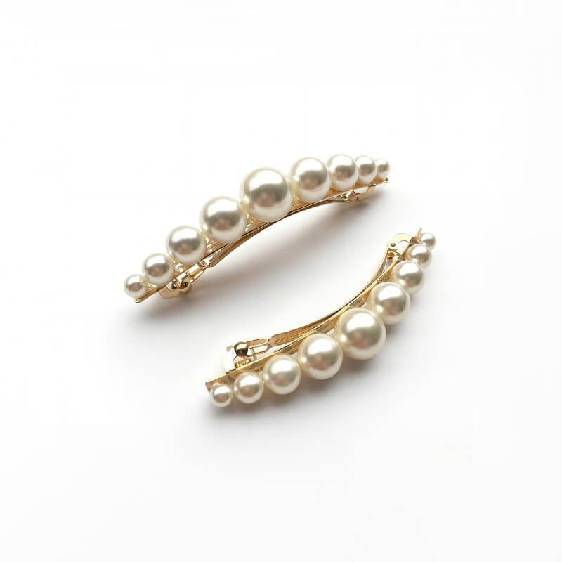 Pearl Row Elegant Hair Slide