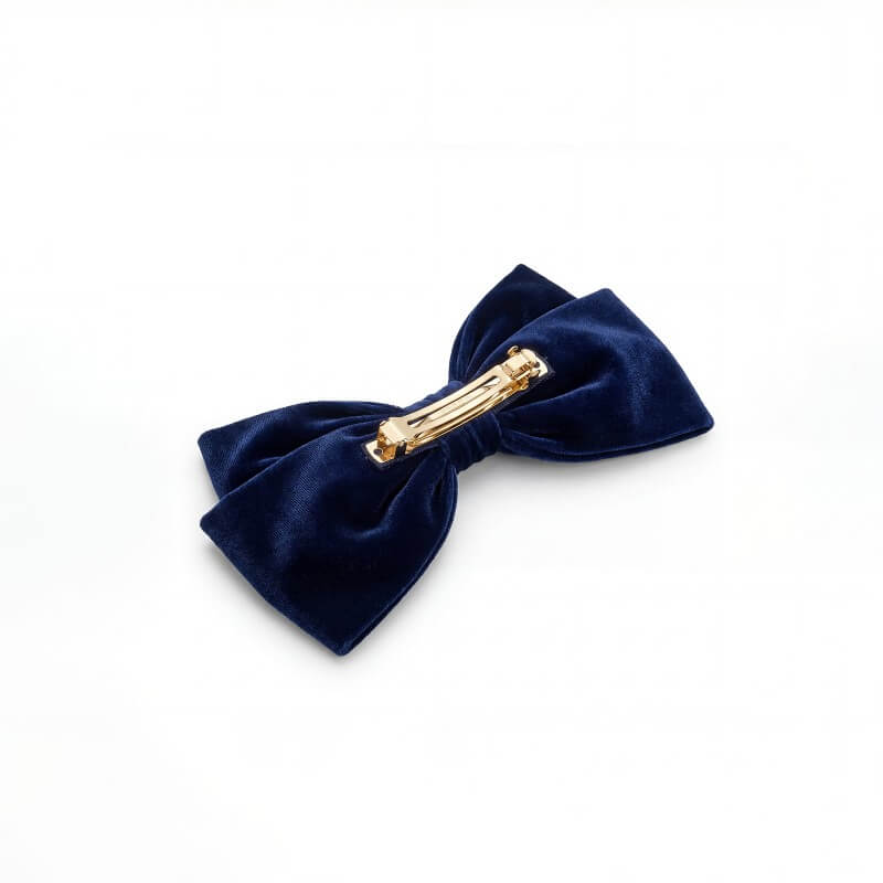 Velvet Bow Barrette Clip