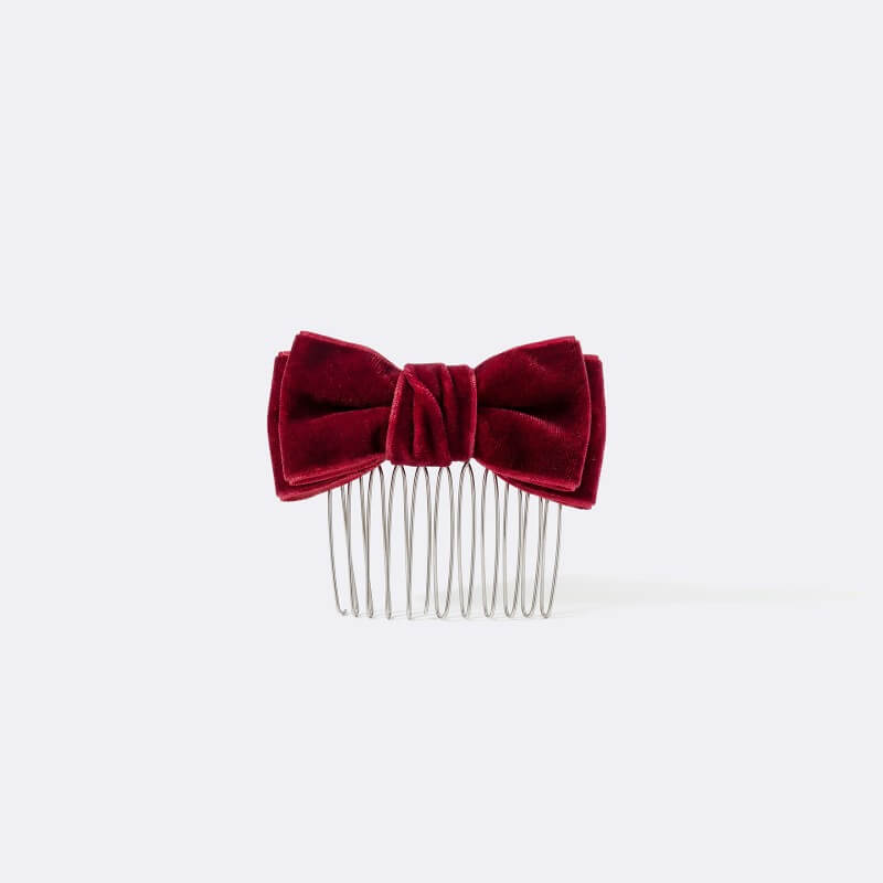 Velvet Bow French Comb