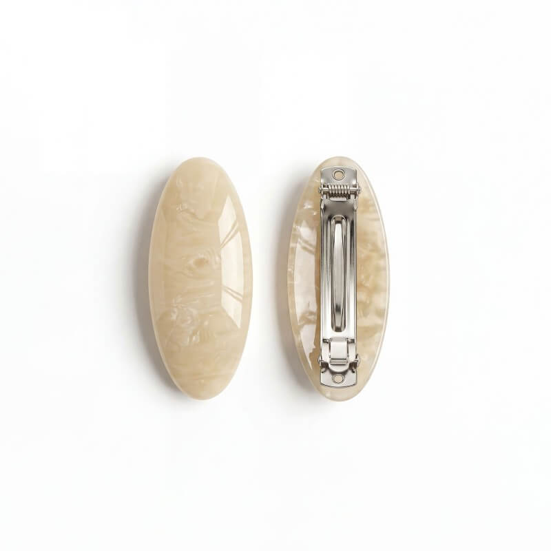 White Mother of Pearl Effect Barrette