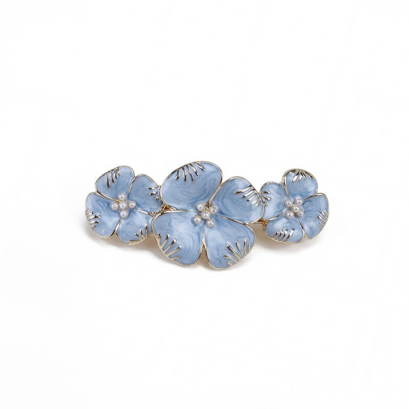 Floral Enamel Painted Clip