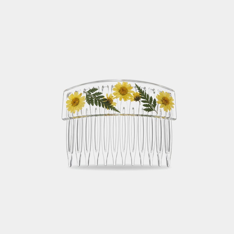 Dried Flower Resin French Comb