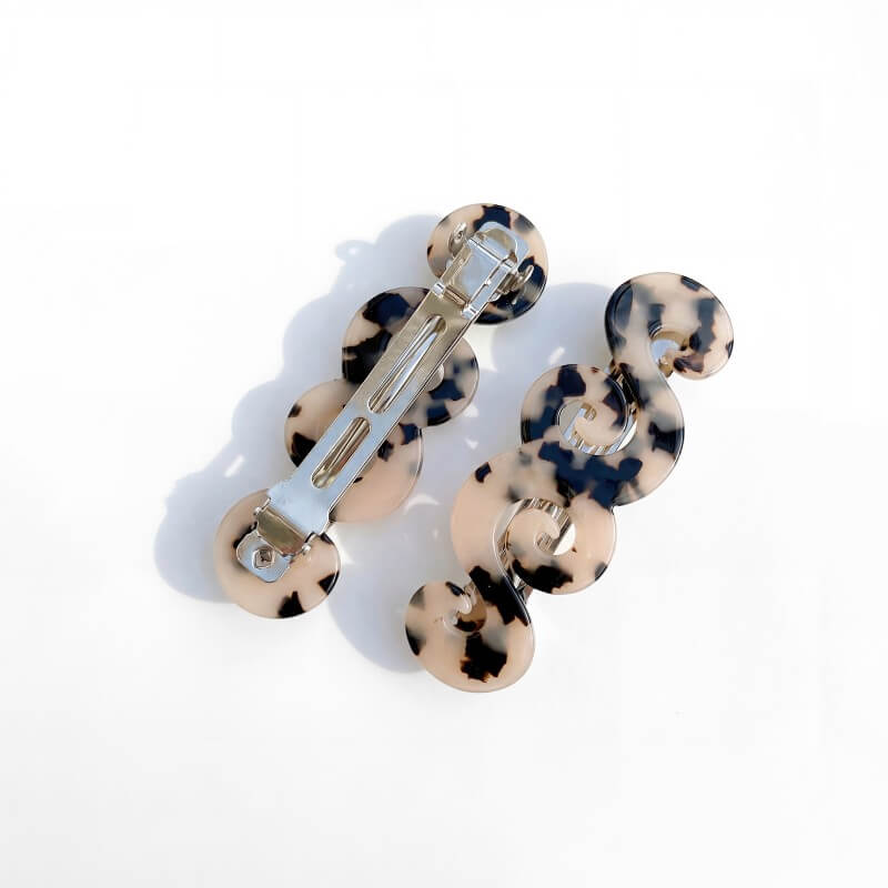 Blonde Havana Print Barrette