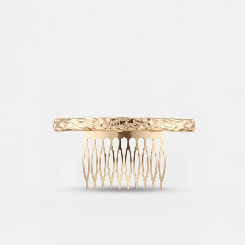 Gold Tone Minimalist Metal Comb