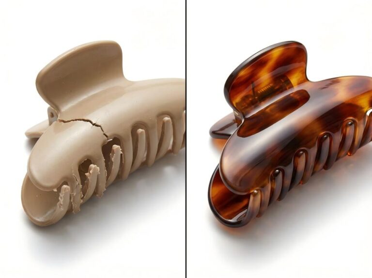 Comparison between acetic acid hair clips and ordinary hair clips