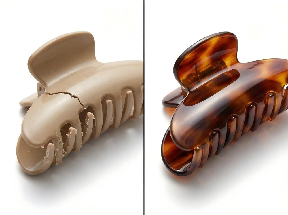 Comparison between acetic acid hair clips and ordinary hair clips