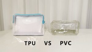 TPU vs PVC clear cosmetic bag comparison