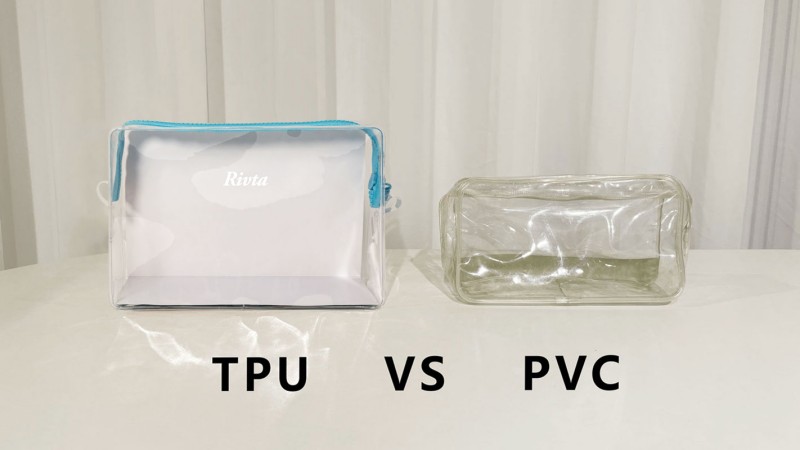 TPU vs PVC clear cosmetic bag comparison