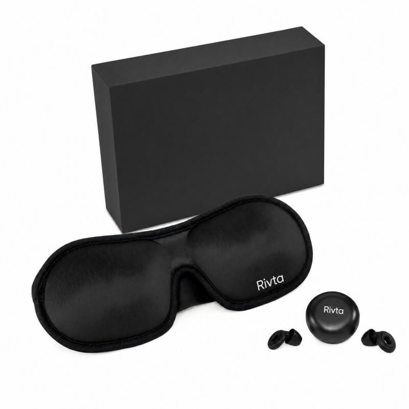 2-in-1 Travel Eye Mask with Earplug Pocket