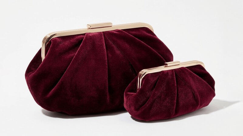 Custom GRS-Certified RPET recyclded Velvet Clutch Bags