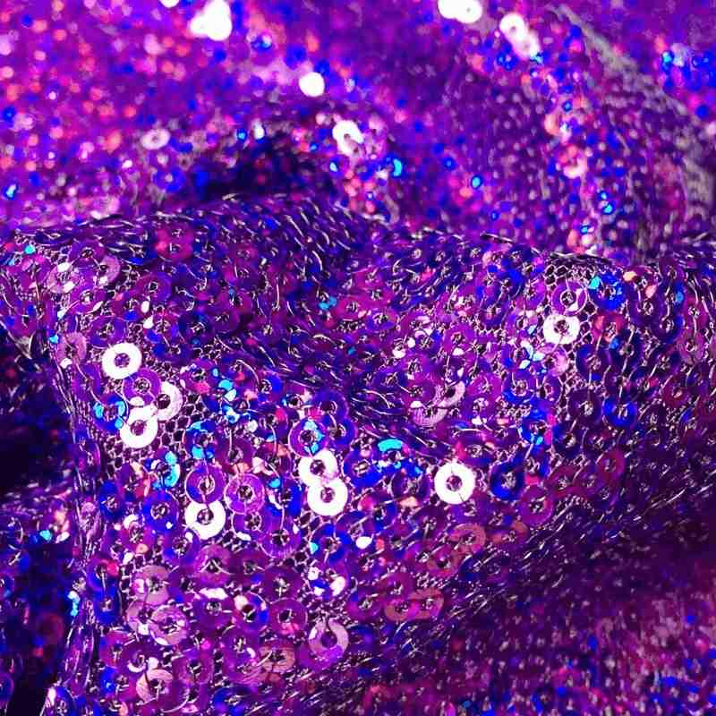 Holographic Glitter Fabric-360° Light Reflection