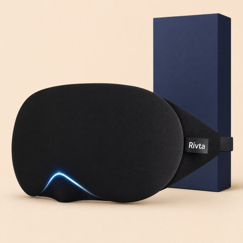 Sleep Mask with Nose Guard & Blackout Lining