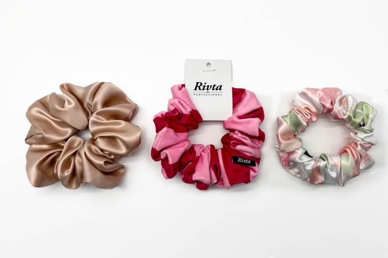 Silk satin and recycled fabric scrunchie comparison for RFQ material route review