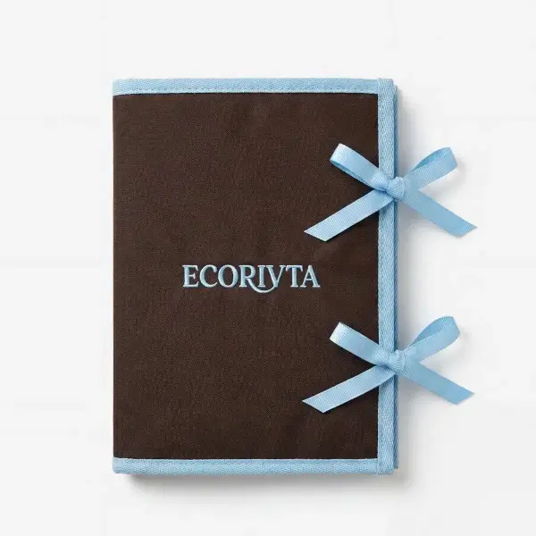 Fabric-cover sewn notebook