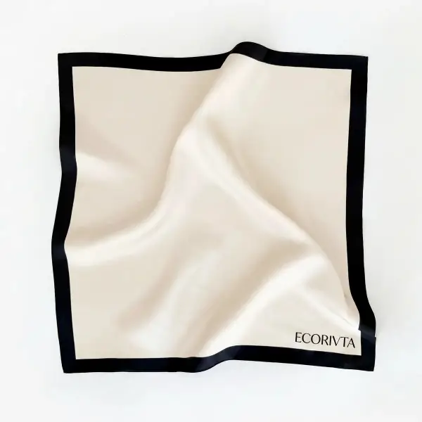 Square satin scarf