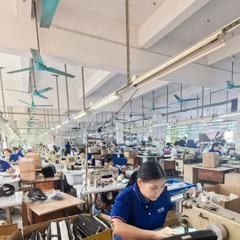 Factory production context for Beauty GWP material and trim QC