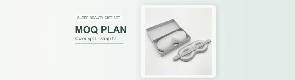 Silk eye mask cover for MOQ and color split planning in beauty sleep gift sets