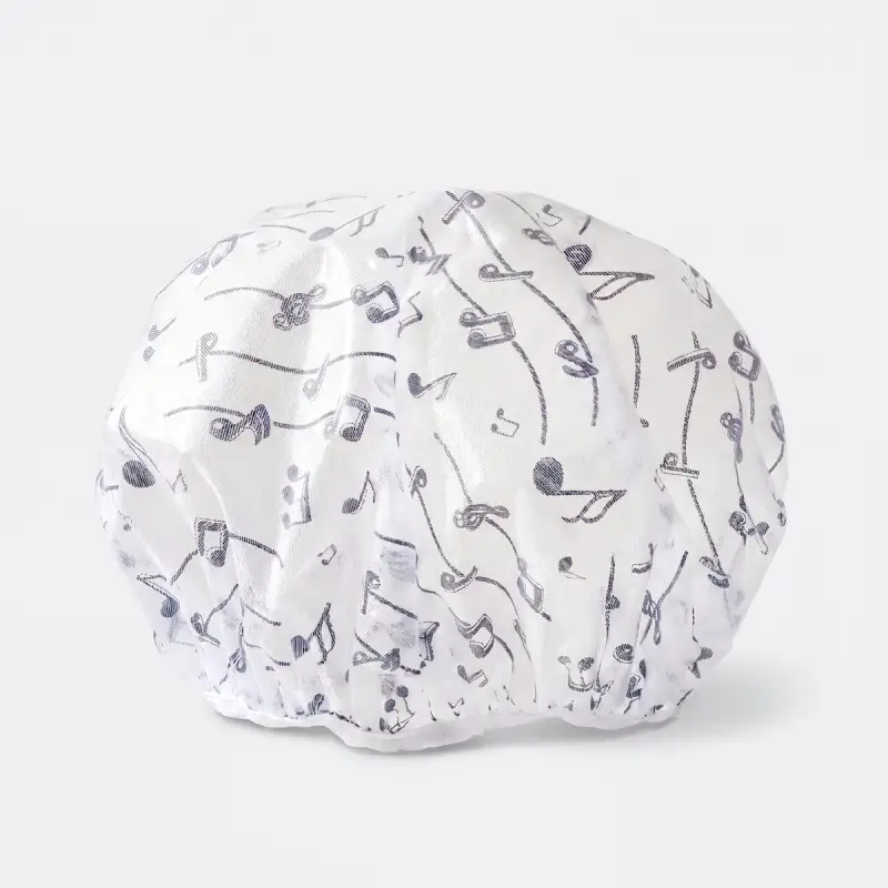 Printed music note shower cap for beauty GWP kits