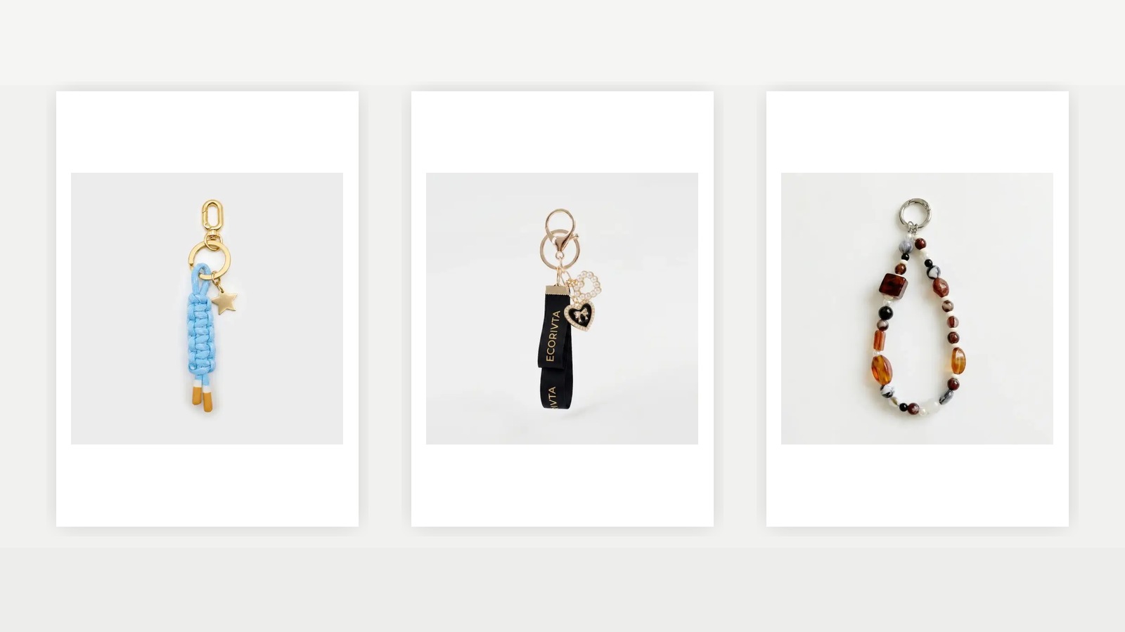 Metal ring chain and attachment check for custom bag charm samples