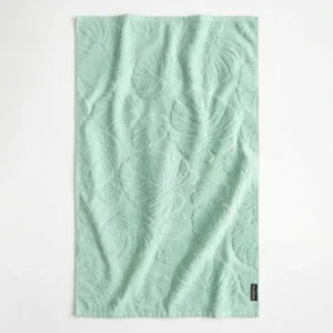 Mint textured beach towel sample for spa and beauty GWP programs