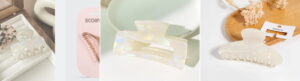 Custom shape claw clip brief card-safe cover with acetate claw clip product visuals