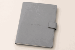 Confidentiality-edited A5 notebook project image for concealed-coil sample approval