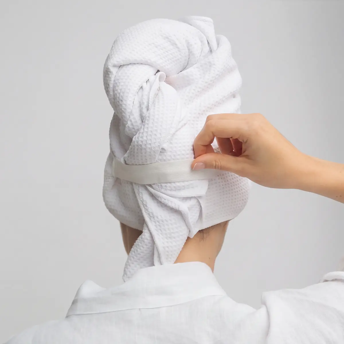 hair towel white