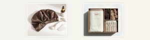 Patient comfort accessories GWP centered cover with soft headwear, roller and boxed comfort set visuals