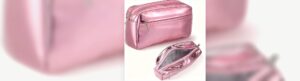 Insulated skincare pouch cover with metallic thermal lining sample for heat and sunlight testing